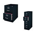 2 Drawer and 4 Drawer Black File Cabinet S20936