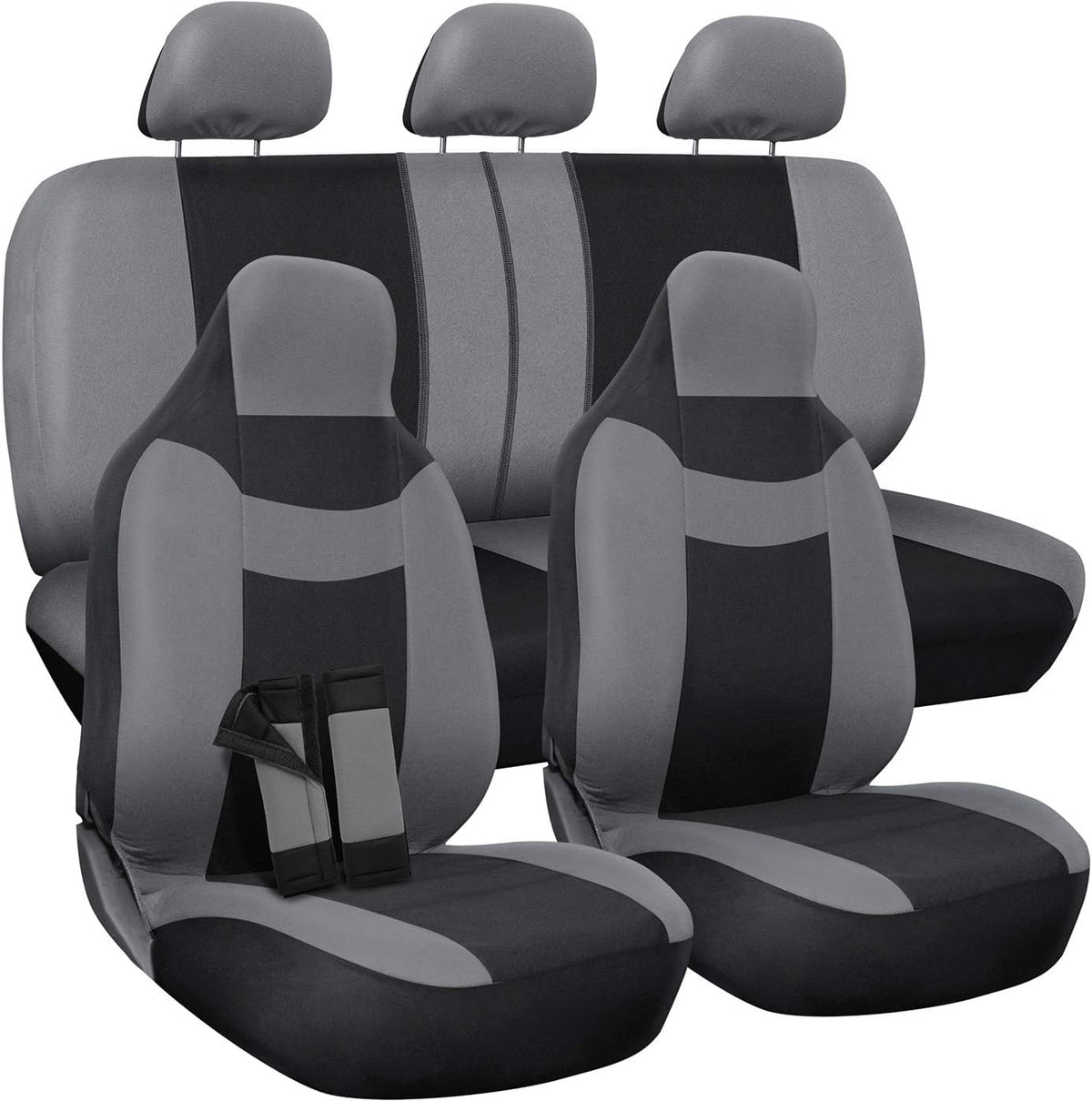 Poly Cloth Car Seat Cover 10 pc Set V70210