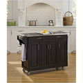 Black Stainless Steel Top Kitchen Cart K466312