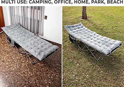 2 Pack Heavy Duty Folding Camping Cot with Mattress B9292