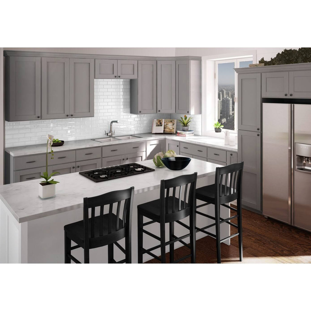Dove Gray Single Door Base Cabinet with Dovetail Drawer G7422