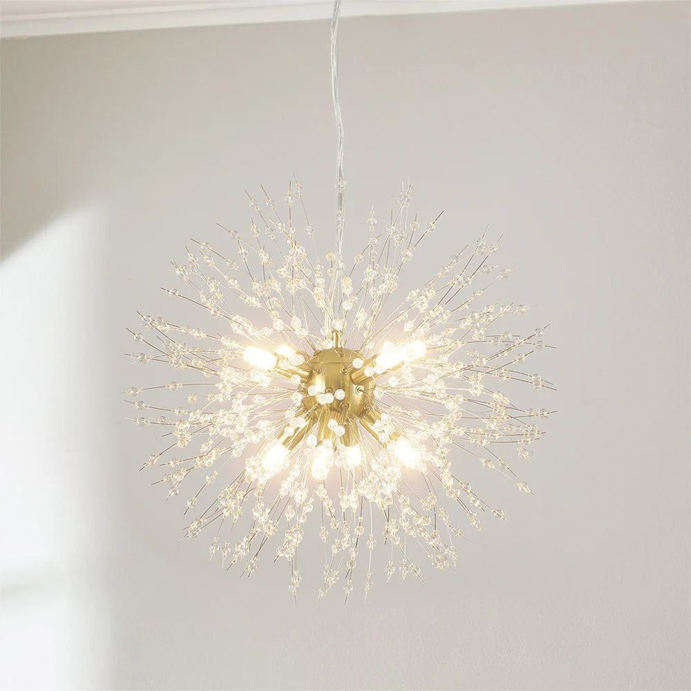 8-Light Sputnik Sphere Crystal Chandelier Y212