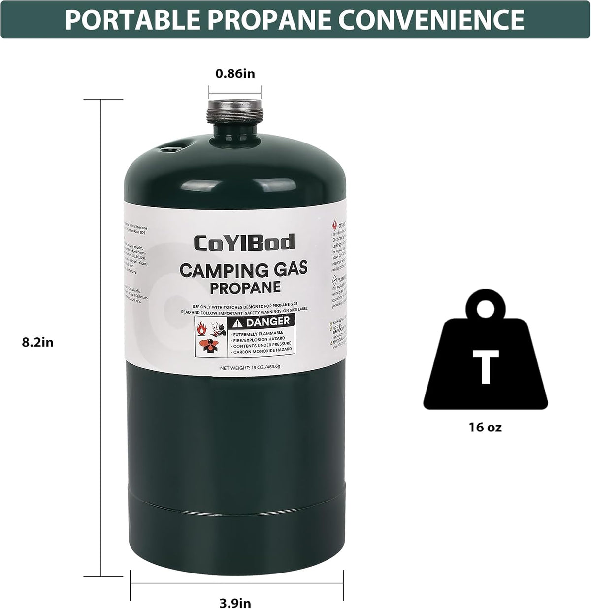 1LB 16 oz Propane Cylinder Tank P162
