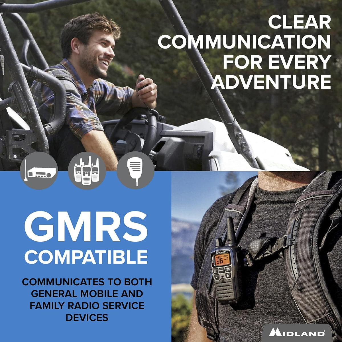 15 Watt GMRS Two-Way Radio with Magnetic Mount Antenna C6272