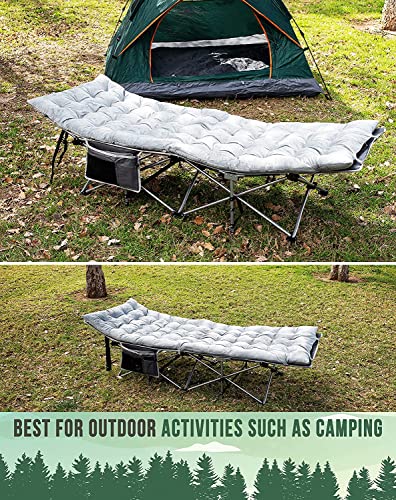 2 Pack Heavy Duty Folding Camping Cot with Mattress B9292