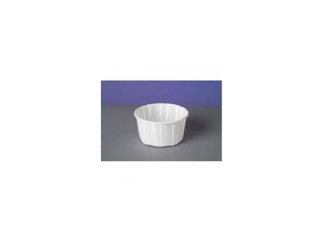 4 oz White Pleated Paper Portion Cup W445