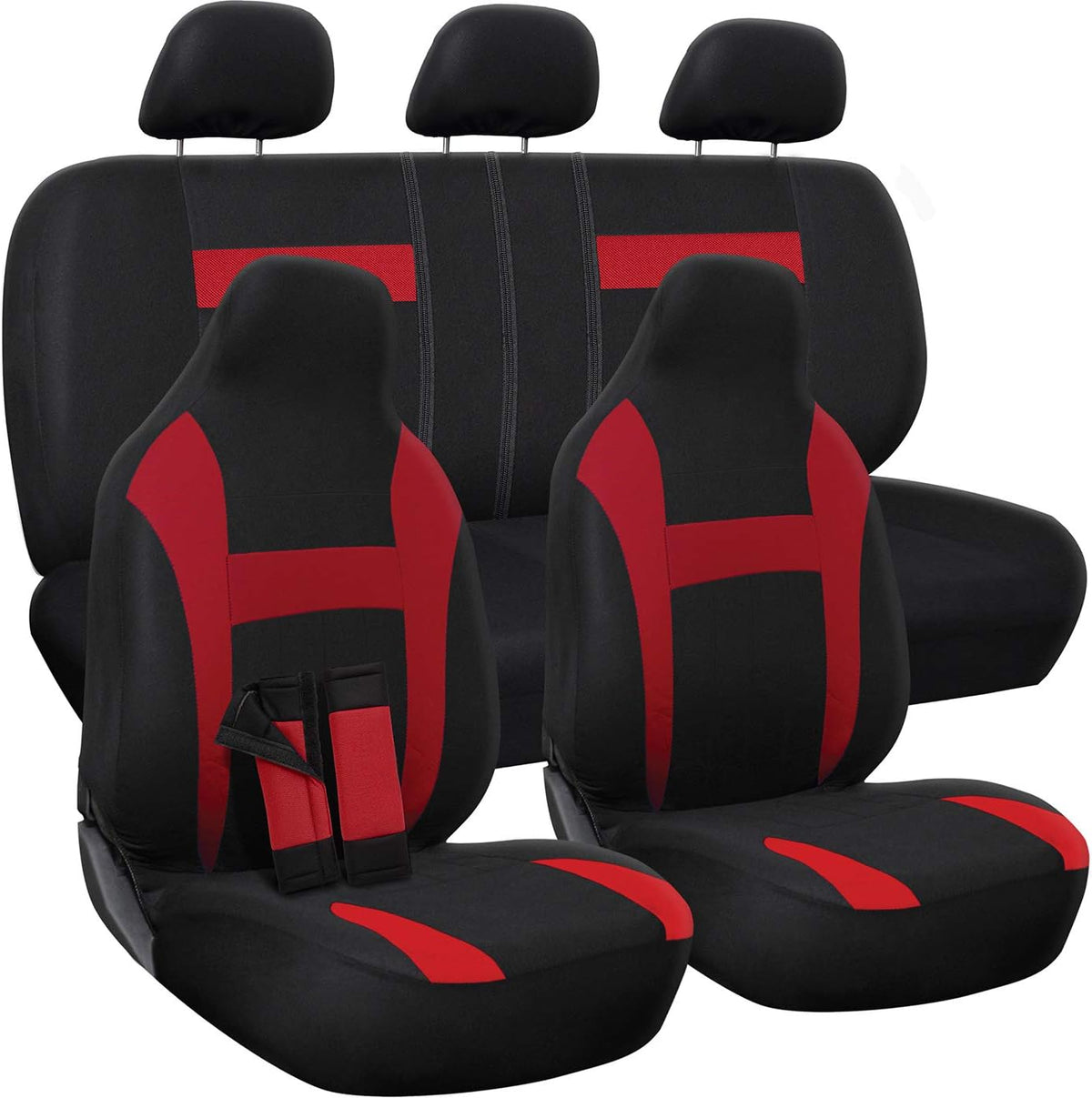 Poly Cloth Car Seat Cover 10 pc Set V70210