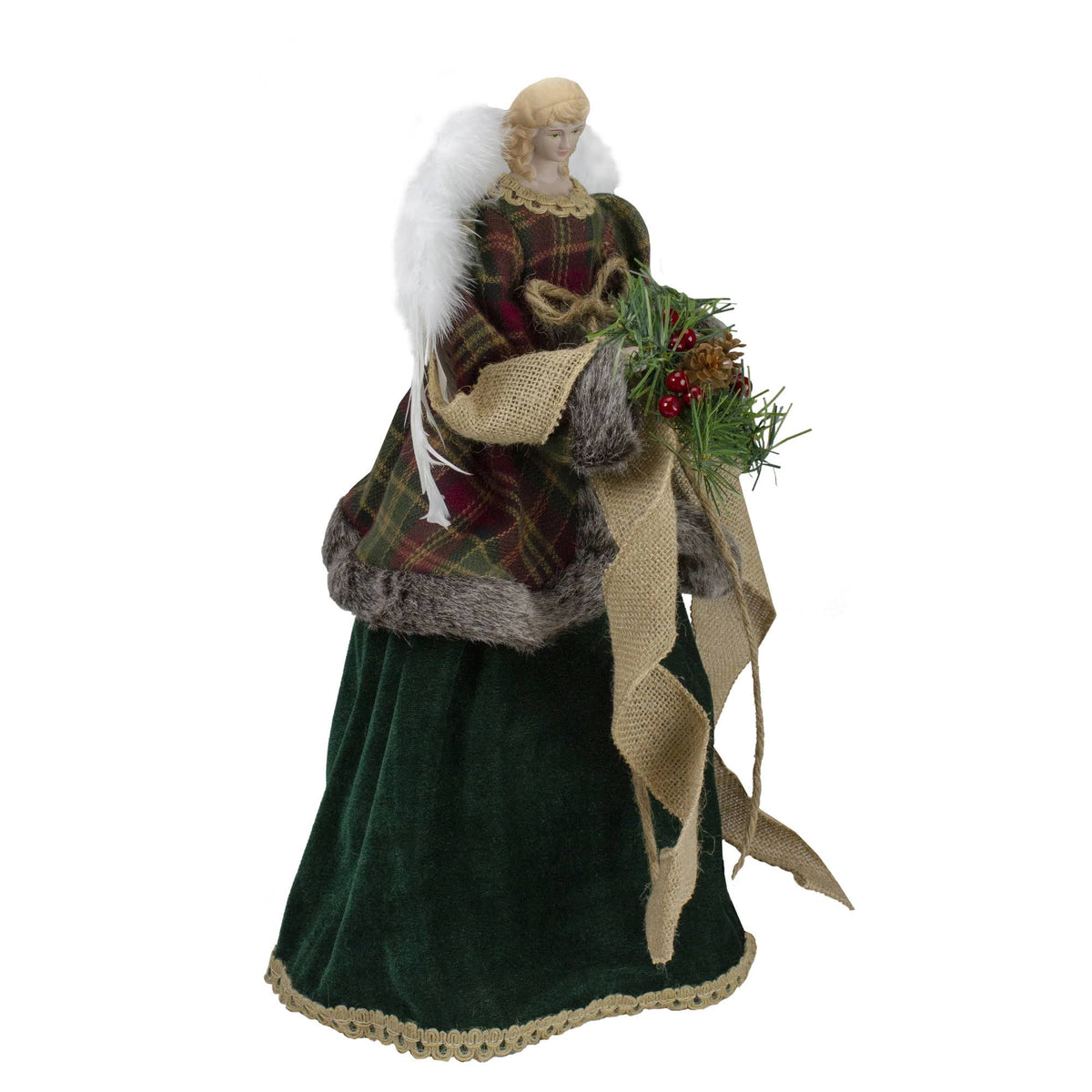 Red and Green Angel Christmas Tree Topper I4766