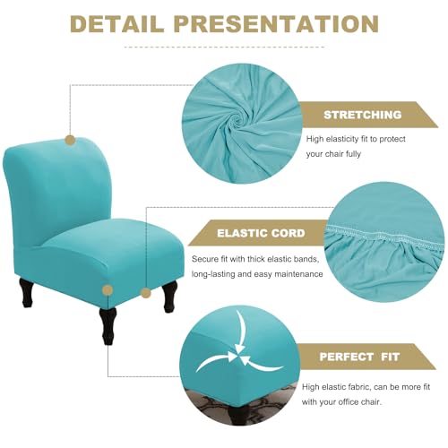 Armless Chair Slipcover 2Pcs Stretch Removable Washable F28128