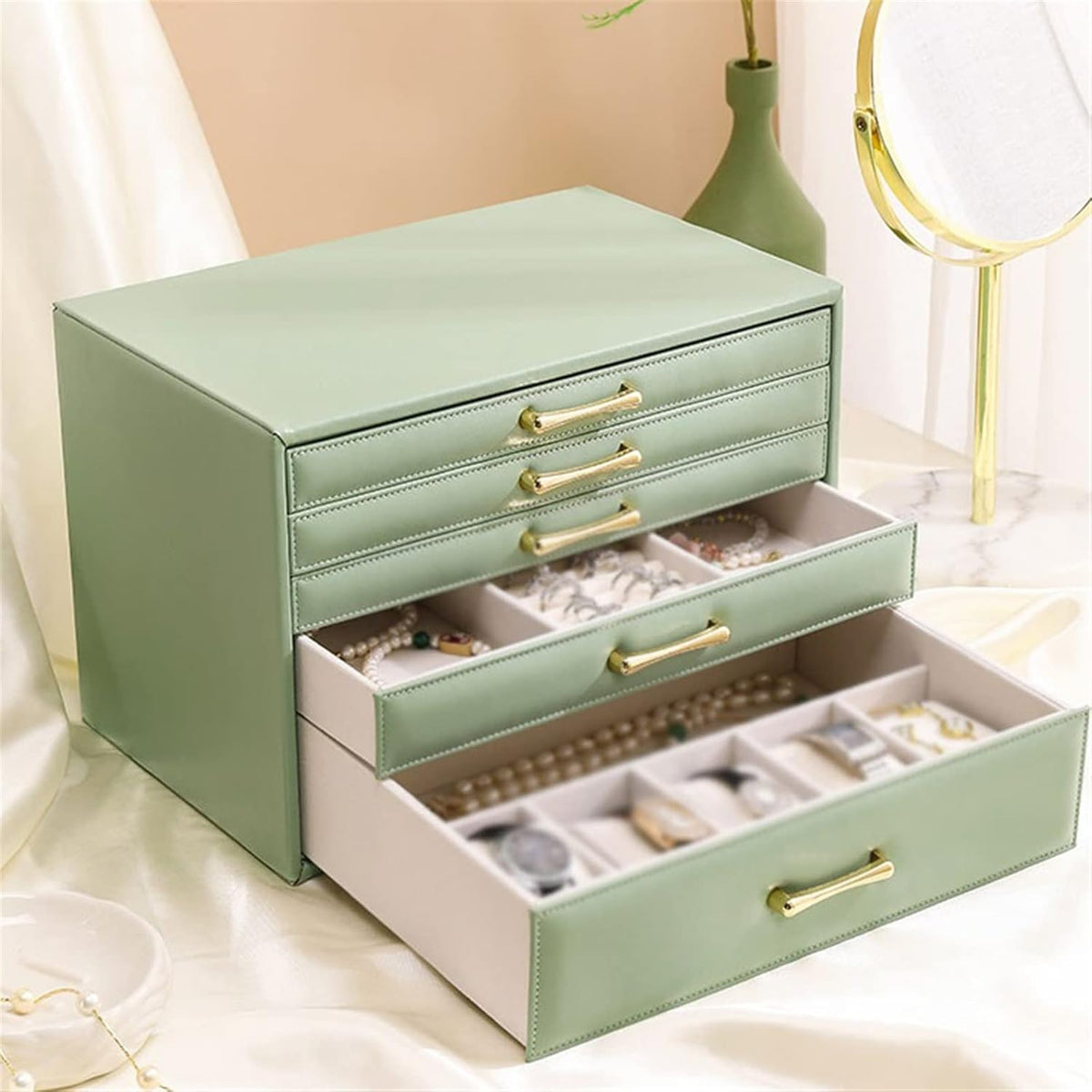 Bianco PU Leather Jewelry Box B330234