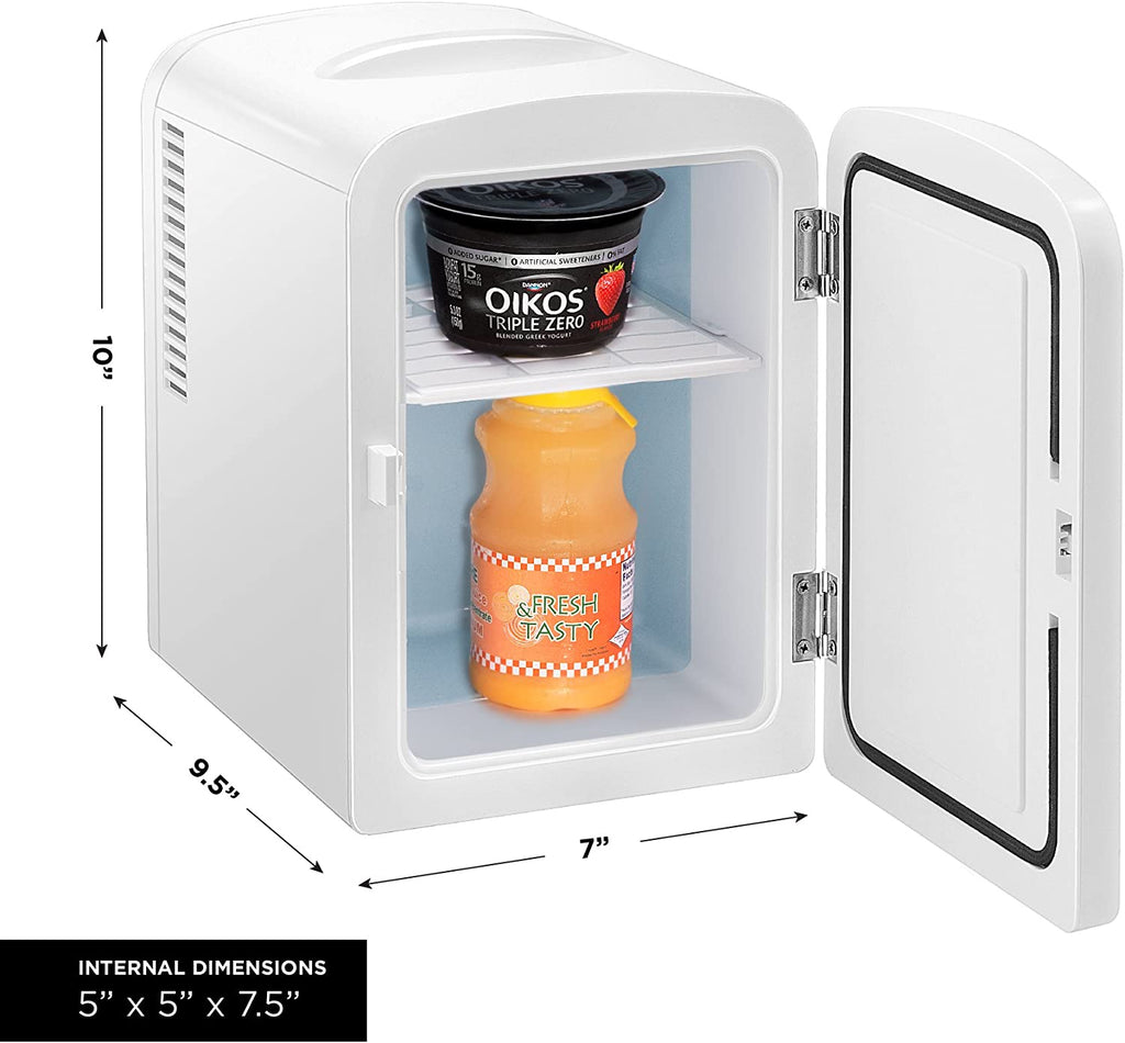 White 4L Portable Mini Fridge with Warming Function M79474