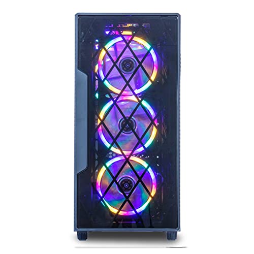 Gaming PC Desktop Computer, AMD Ryzen 5 4500, RTX 3060, 16GB DDR4, 500G SSD, 6 RGB Fans, Win 11 Pro K837788