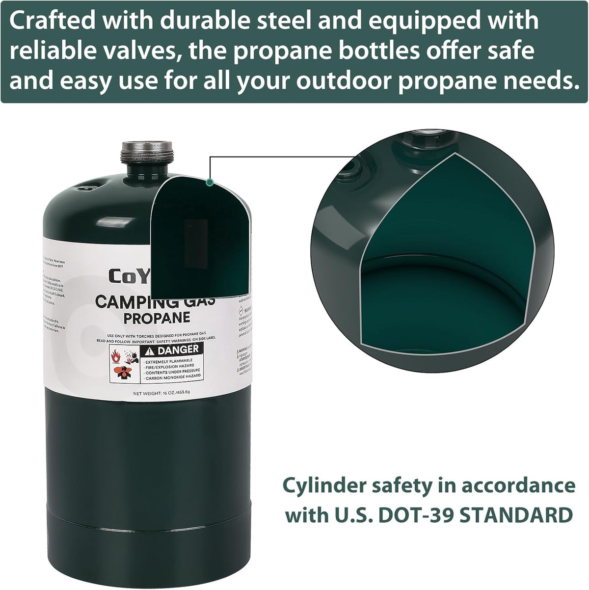 1LB 16 oz Propane Cylinder Tank P162
