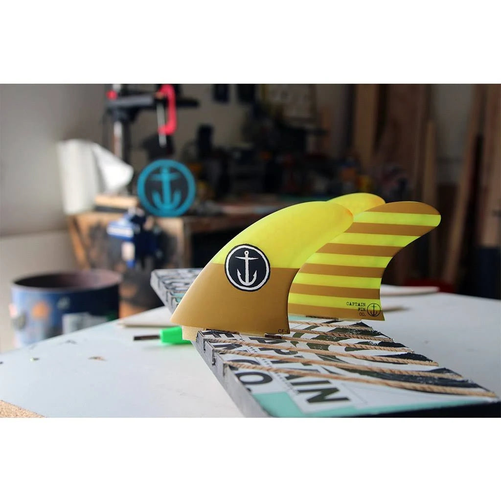 Yellow Twin Tab Tri Fin Set I546664