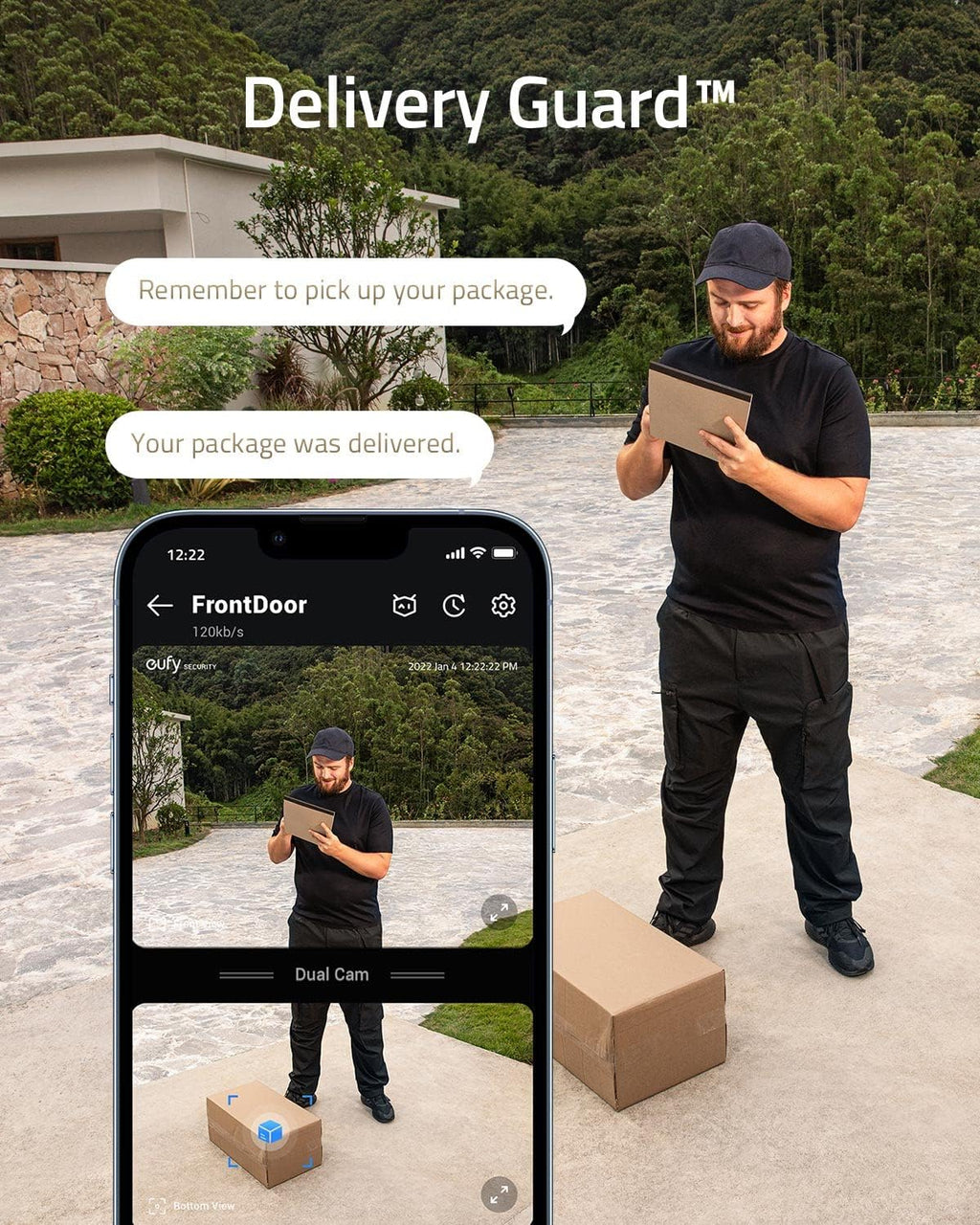 Video Doorbell with Chime, Dual Cam, 2K with HDR, Motion Only Alert I825965