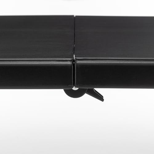 Black Half Folding Utility Table 6 Feet 72" x 29.5" Lightweight Portable R165207
