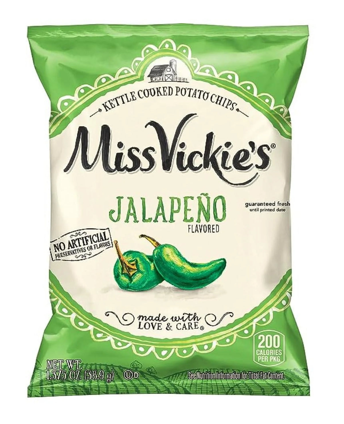 Jalapeno Flavored Chips 8 Pack 1.38 oz Each K6108