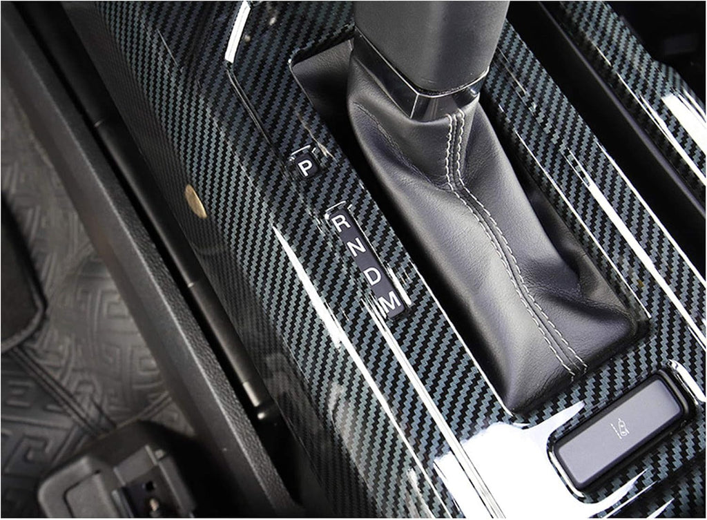 Carbon Fiber Center Console Gear Shift Cup Holder Trim 2pcs W22962