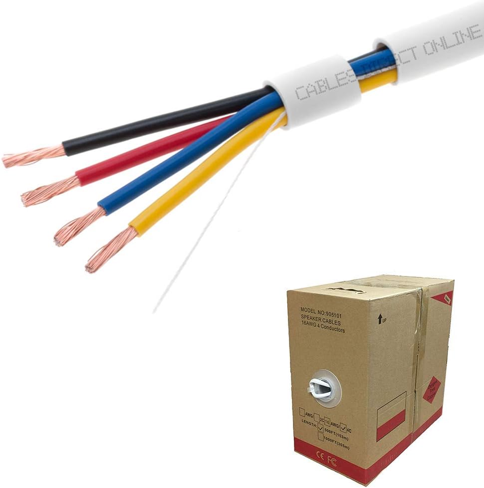 500FT 16/2 16AWG Oxygen Free Pure Copper Speaker Wire A49211