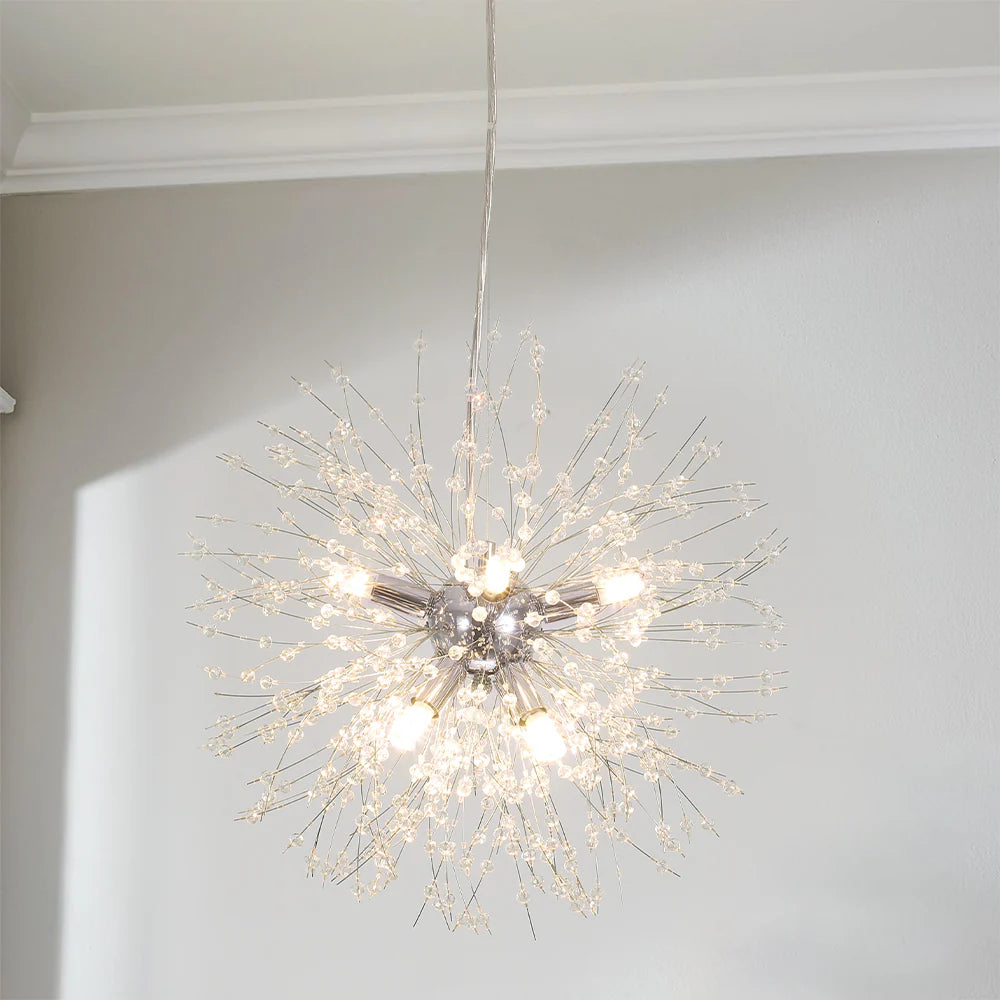8-Light Sputnik Sphere Crystal Chandelier Y212