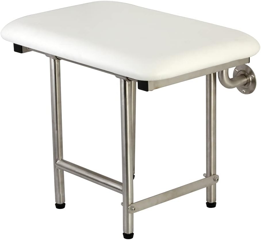 Brushed Stainless Steel Wall Mount Folded Shower Seat I984