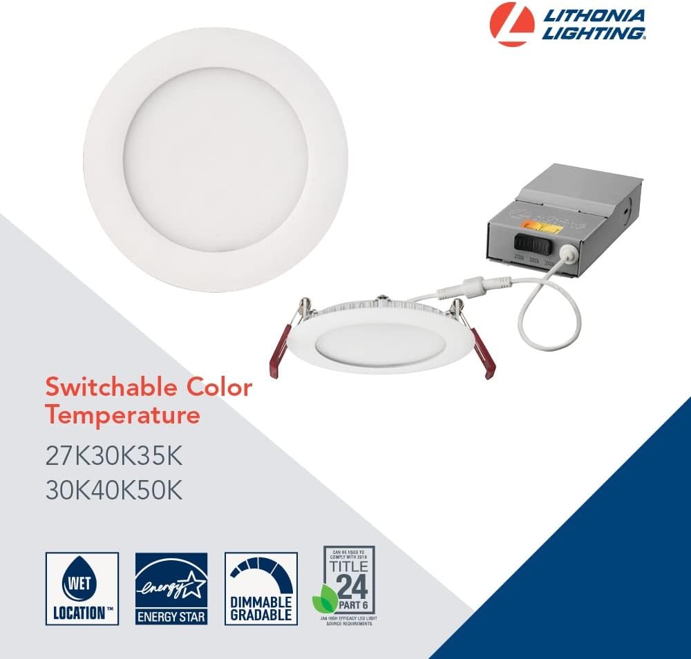 Recessed Wafer Downlight, Ultra Thin Round Trim, Switchable Color Temperature B131