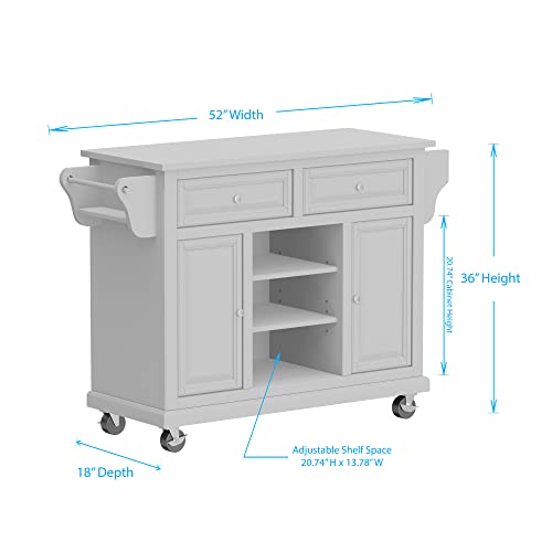 Cherry Wood Top Kitchen Cart U41603