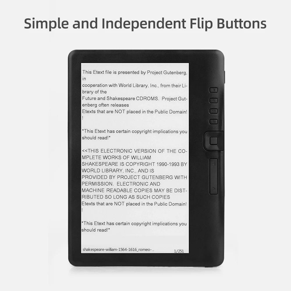 7 inch E-book Reader with 8GB Memory Z1551