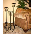 Metal Tall Standing Candle Holders Set S108285