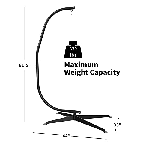Black Heavy-Duty Steel Hammock Chair Stand Only M786