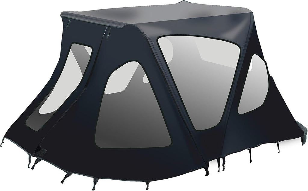 Waterproof Canopy Boat Tent Sun Shelter Sunshade, 6.5 x 5 Feet, Black U77207