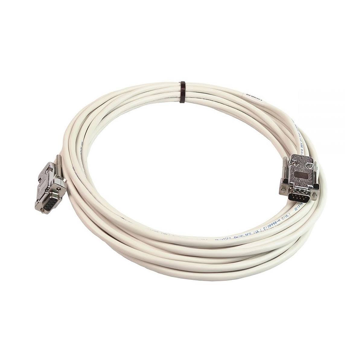 DB9 Male to Female Thru Plenum White Cable 75ft Z521600