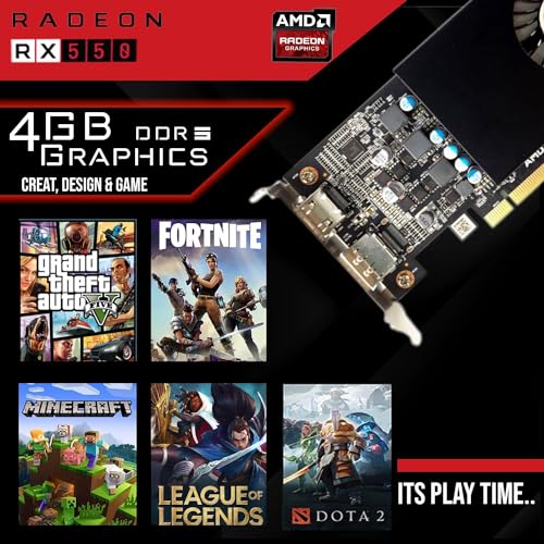 G3 Gaming Desktop PC Intel Core i7 6th Gen AMD RX 550 Graphics 32GB RAM 1TB SSD 24 Inch Dual Monitor RGB Keyboard Mouse Speaker Webcam Win 10 Pro T8955