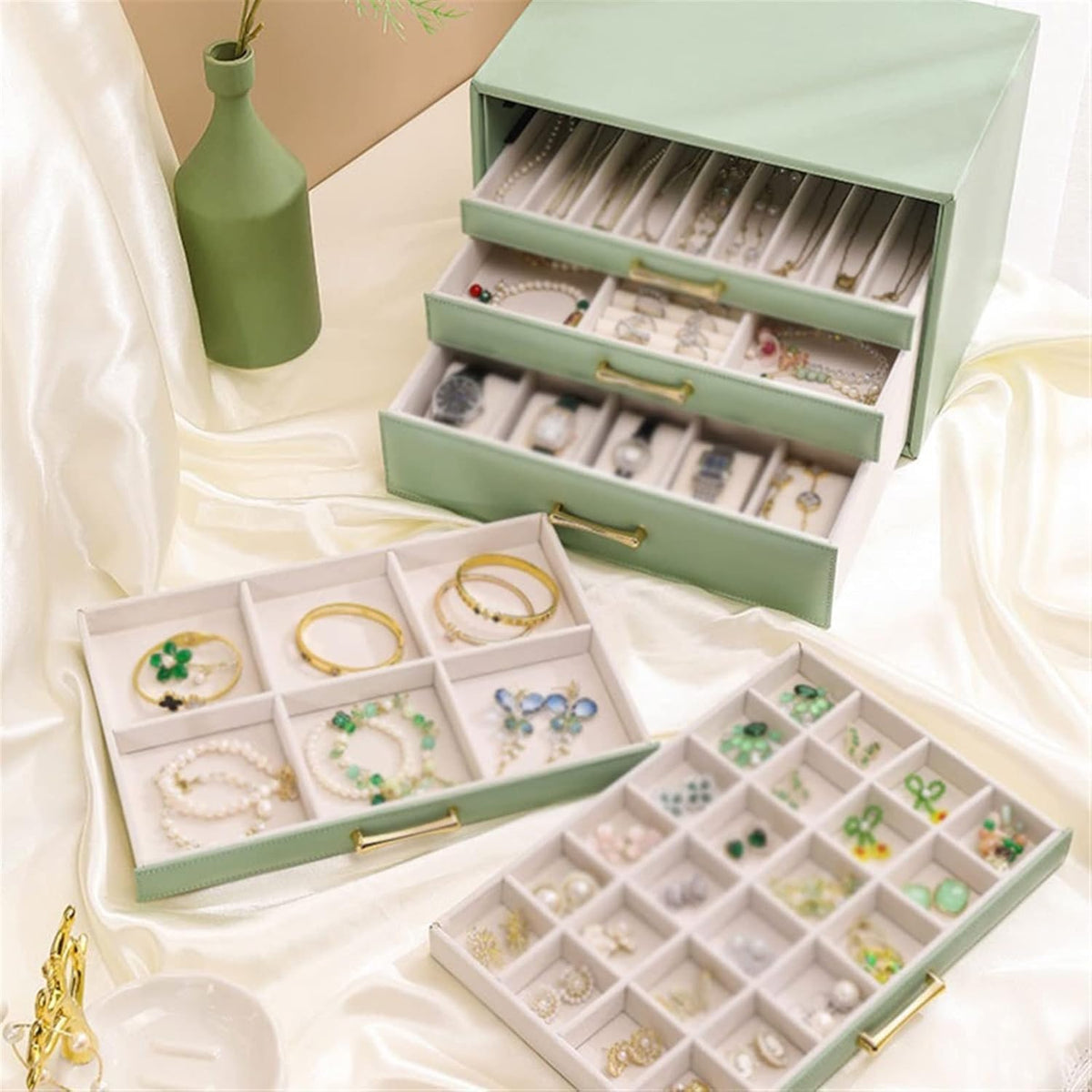 Bianco PU Leather Jewelry Box B330234