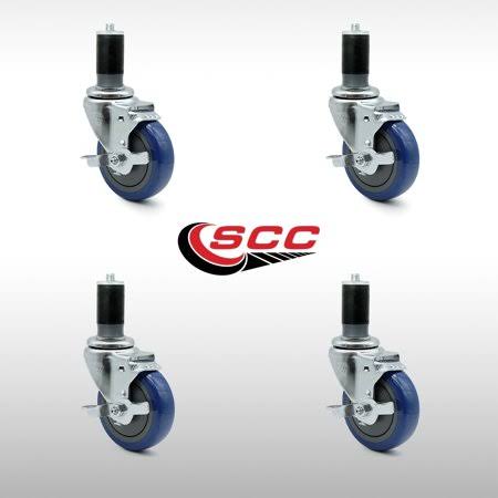 4 inch Swivel Stem Caster Set with Brake G752