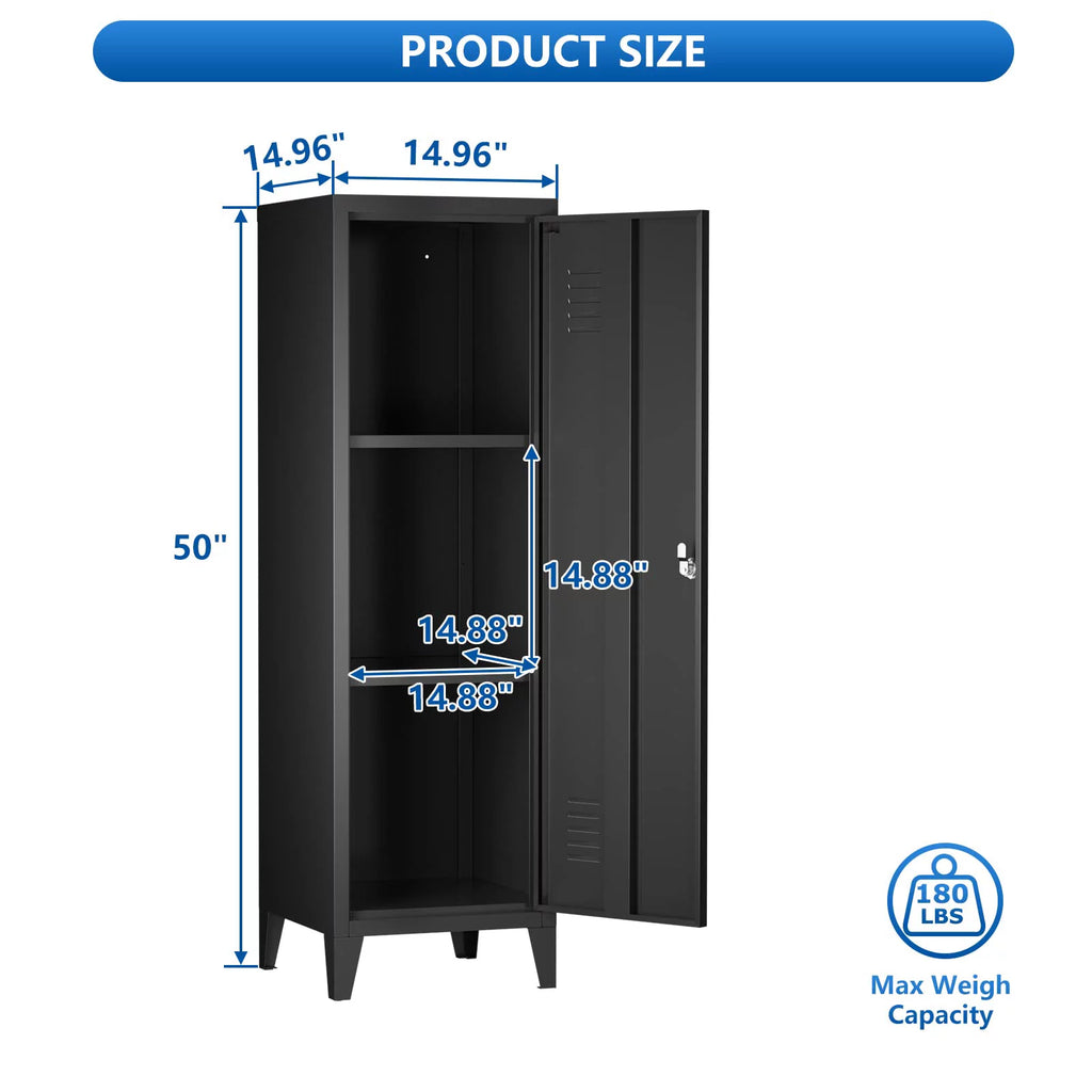 Metal Locker Storage Cabinet with Locking Door S343444