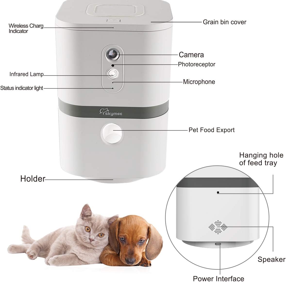 Dog Camera Treat Dispenser with Two-Way Audio and Night Vision S90189