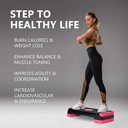 Adjustable Aerobic Stepper with 2 Risers Z42718