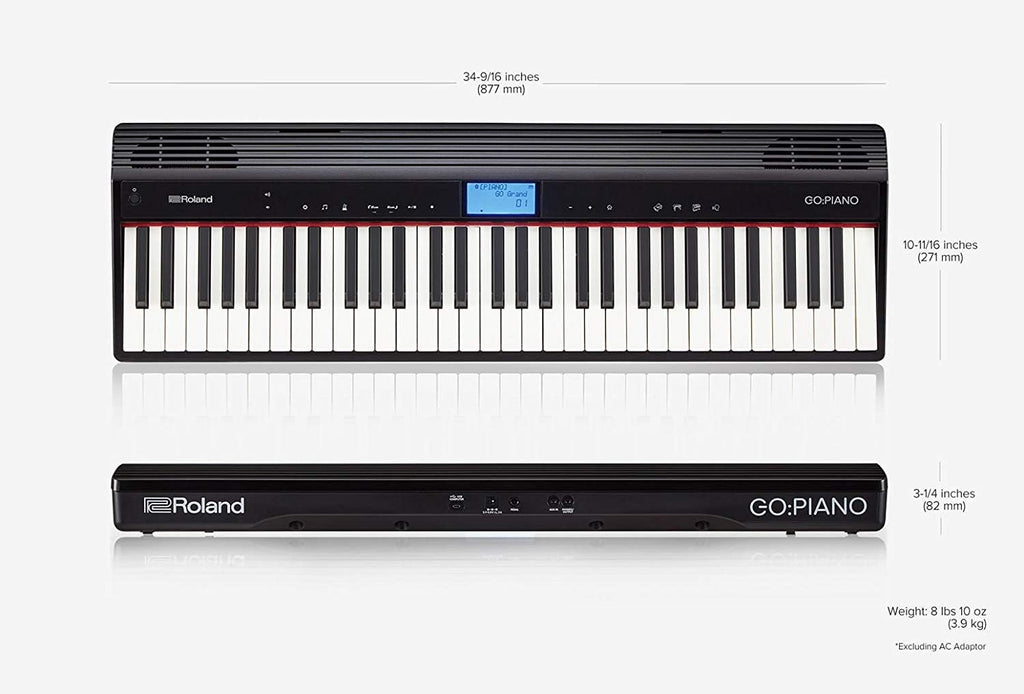 61-key Digital Piano Keyboard with Integrated Bluetooth Speakers P665098