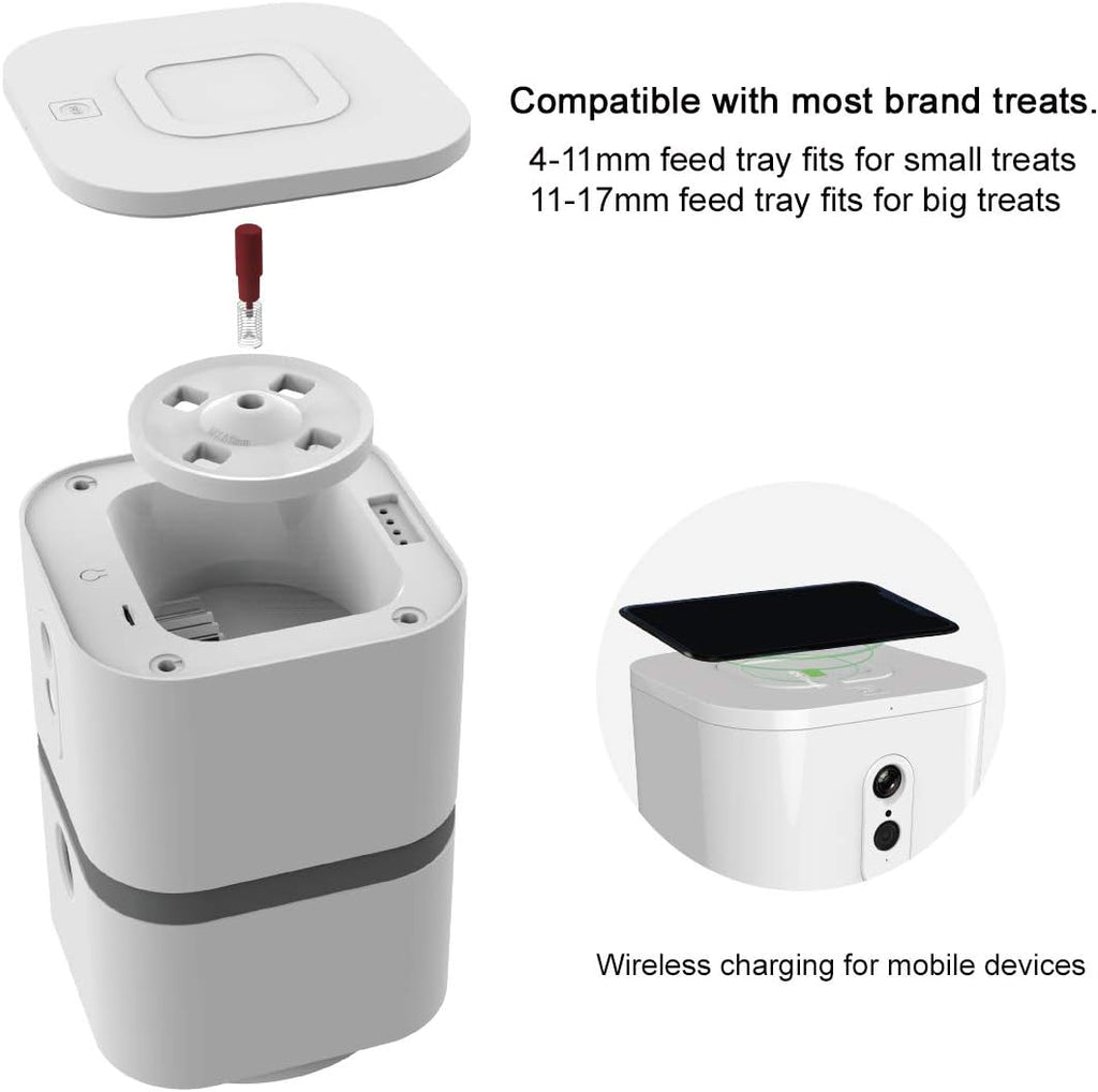 Dog Camera Treat Dispenser with Two-Way Audio and Night Vision S90189