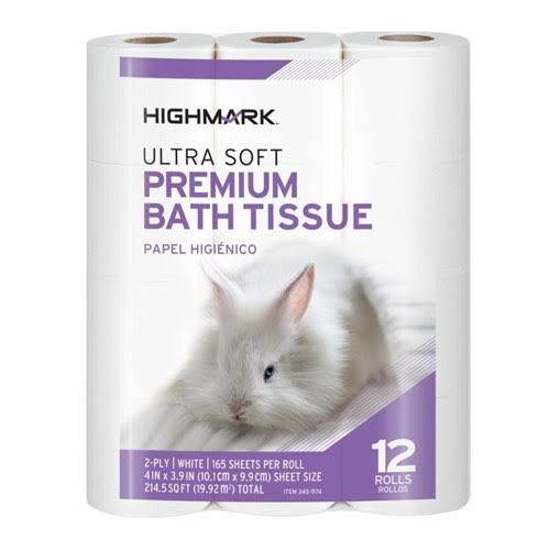 White 2 Ply Bath Tissue 165 Sheets per Roll 12 Rolls per Pack Case of 4 Packs N4651