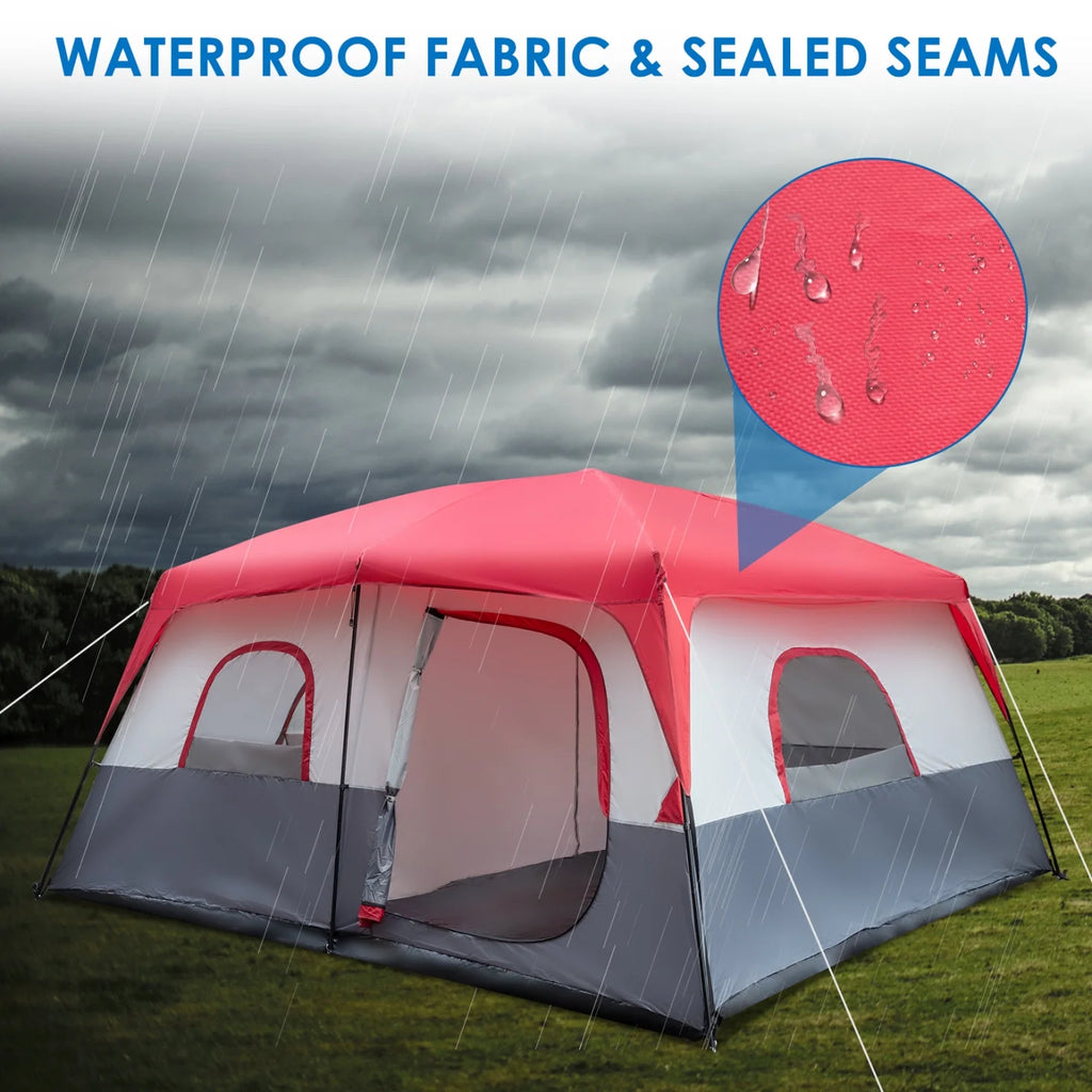 14 People Waterproof Windproof Camping Tent with 2 Doors D769649