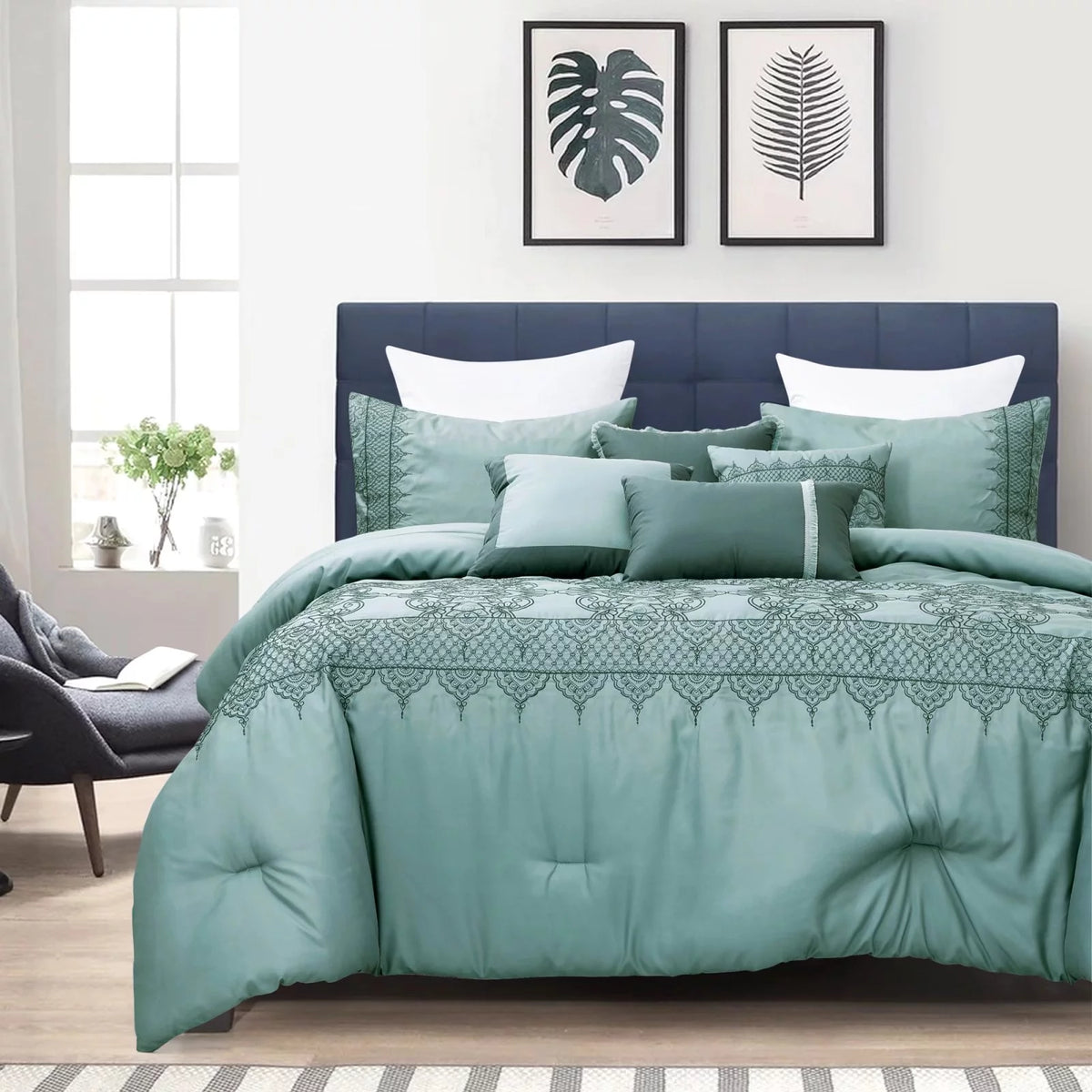 King Oversized Microfiber Comforter Set V333