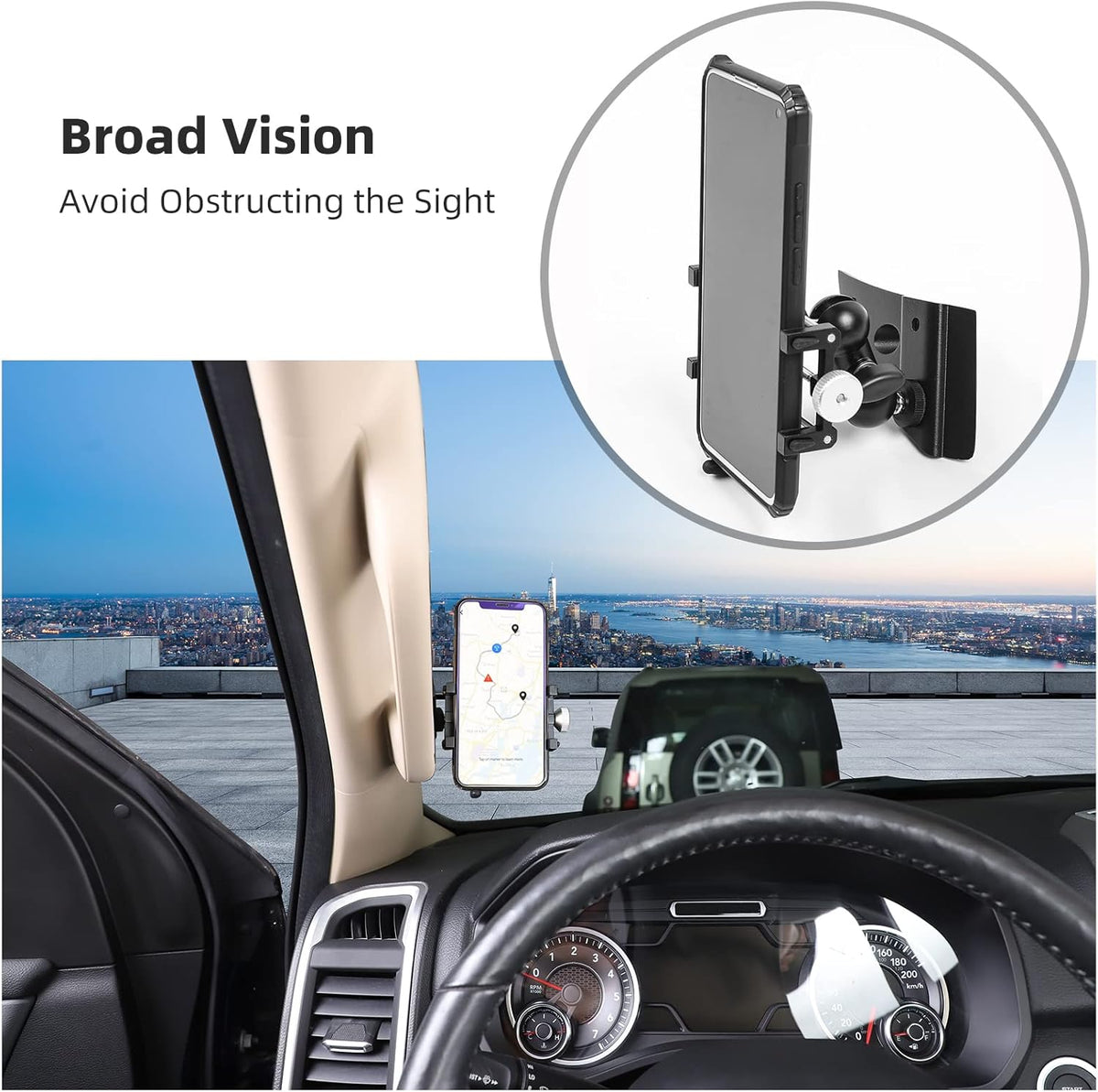 Car A Pillar Cell Phone Holder for Ram 2018-2021 T60522