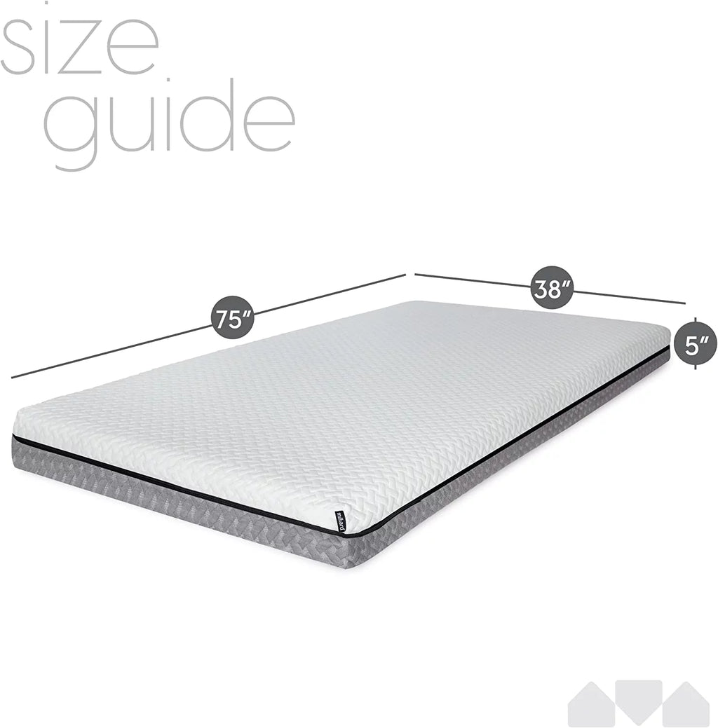 5 in. Memory Foam Mattress Twin Dual-Sided M389