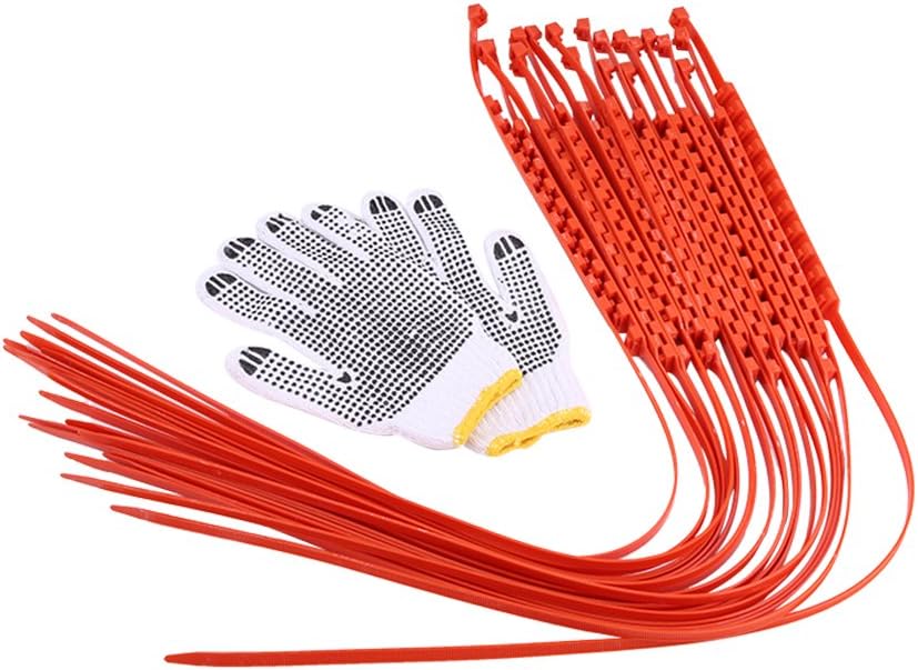 20Pcs Anti-skid Nylon Tyre Chains with 1 Pair of Gloves K4527