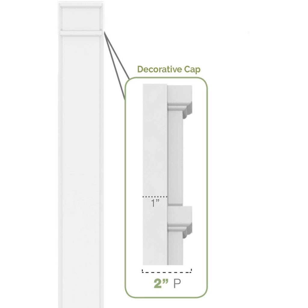Fluted PVC Pilaster with Decorative Capital & Base (Pair) H94986