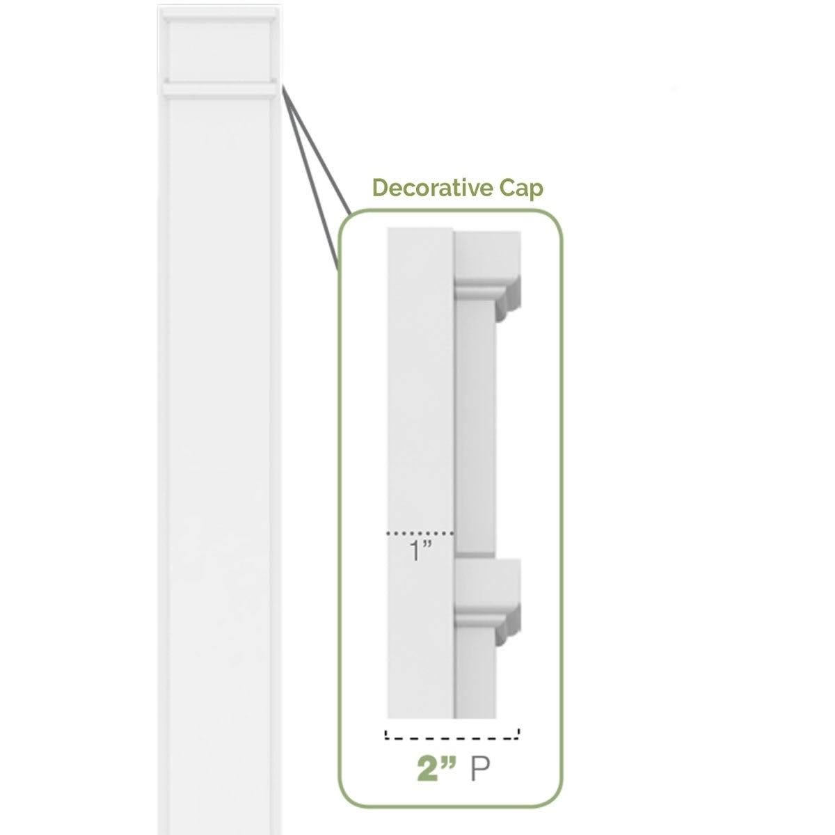 Fluted PVC Pilaster with Decorative Capital & Base (Pair) H94986