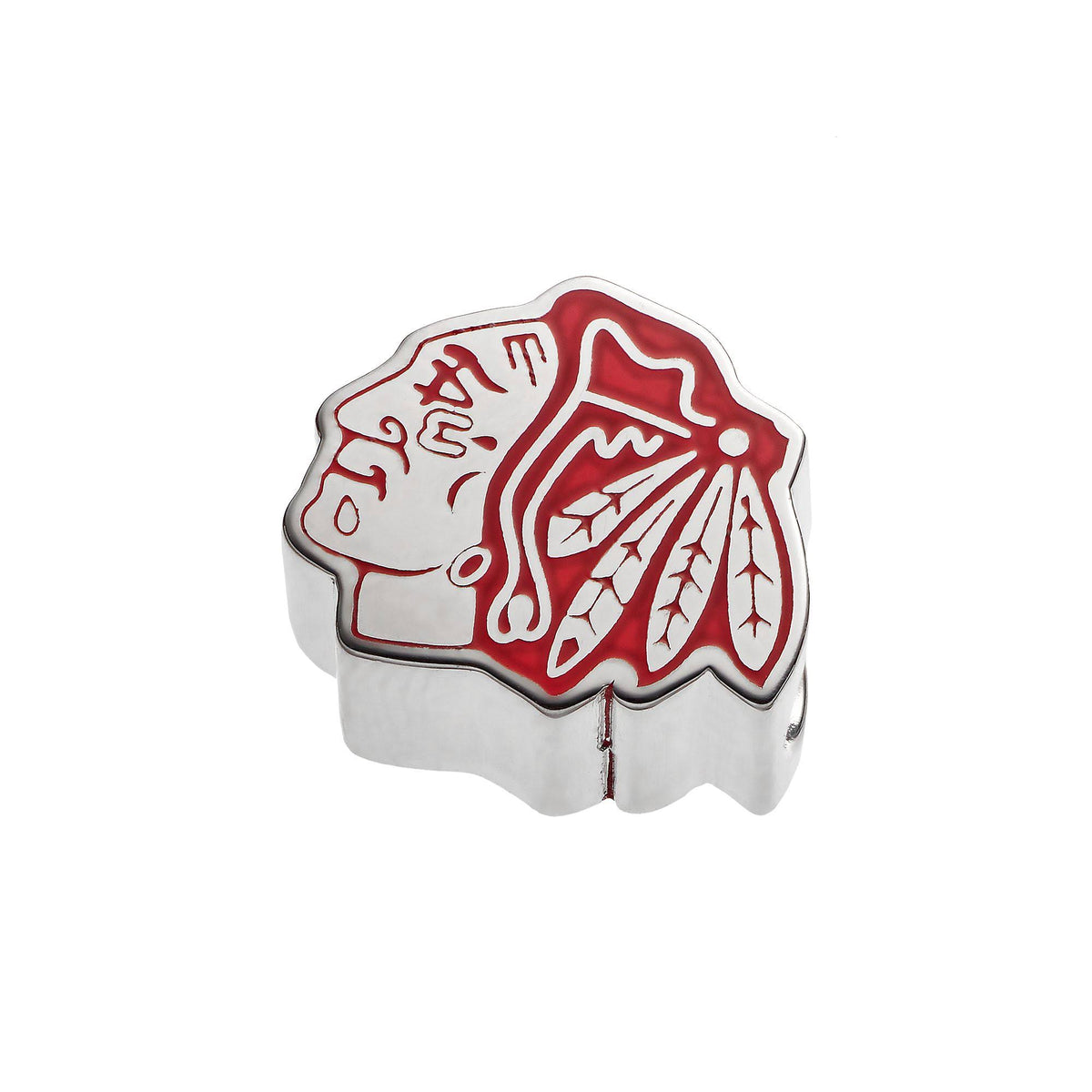 Sterling Silver Enameled Logo Bead M2629