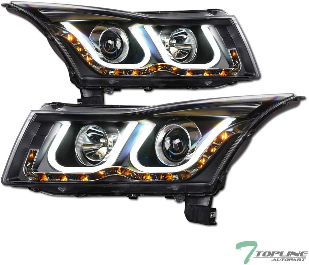 Matte Black LED Projector Headlights For Chevy Cruze D141